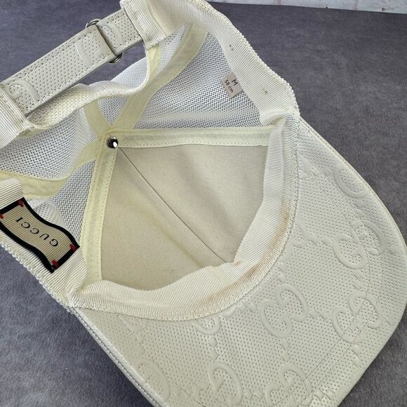 Gucci Embossed Mesh Gg Cream Cap Hat Medium main image 4